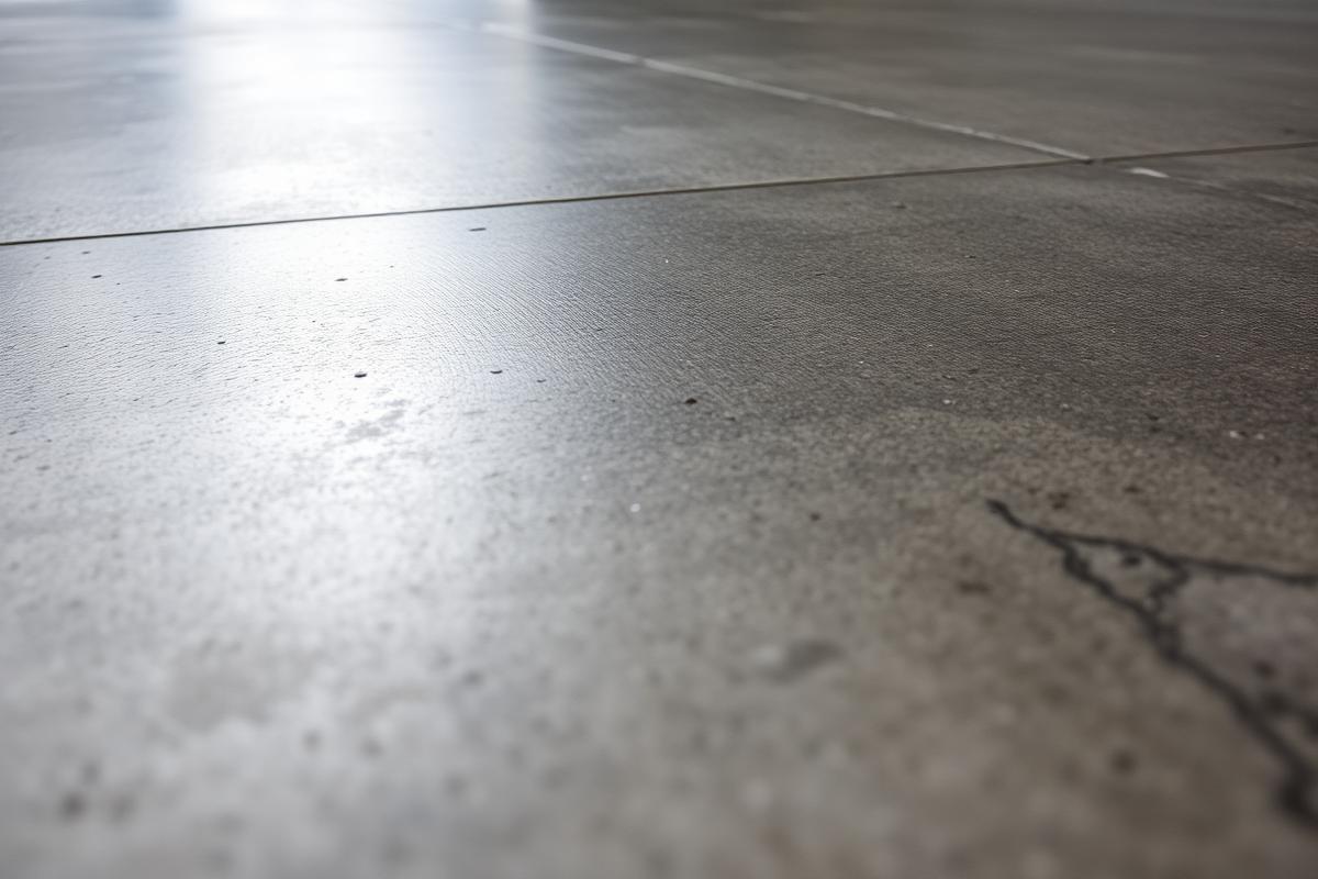 Independent assessor evaluating a commercial floor surface